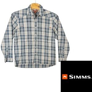 Simms Casual Button Up‎ Shirt Mens XL Gorpcore Outdoors Boating Lake Camping